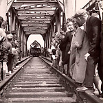 In november 1944 als eerste in gebruik genomen spoorbrug aan de zuidzijde van de oude bruggen. 