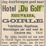 2 Advertentie van hotel ‘Du Golf in Nieuwkerk