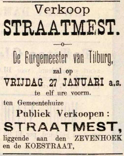Advertentie in de Nieuwe Tilburgsche Courant d.d. 15 januari 1899 :  