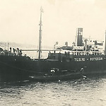 Foto van de S.S. Tilburg uit de periode 1918 tot 1922. Mogelijk genomen in de haven van Rotterdam. 