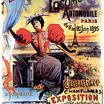 Poster van de ‘Exposition de Locomotion Automobile’ in juni 1895 in Parijs.