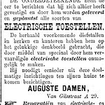  3 Eerste advertentie van Auguste Damen; Van Gilsstraat
